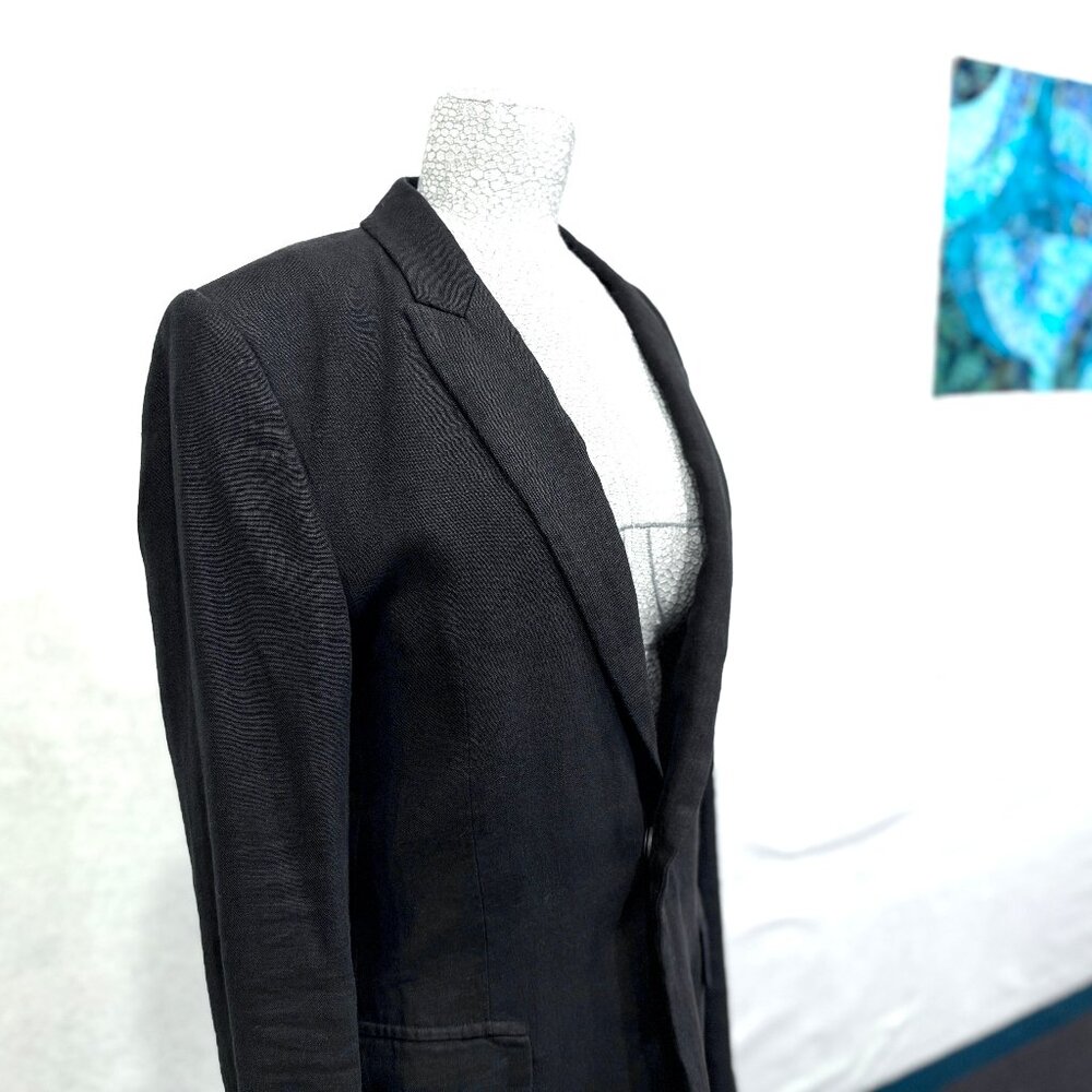 By Tomoaki Okaniwa  - The Viridi-anne Black Linen Men's Jacket, Japanese Size 3 - Picture 7 of 16